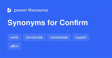CONFIRM Synonyms: 94 Similar and Opposite Words .